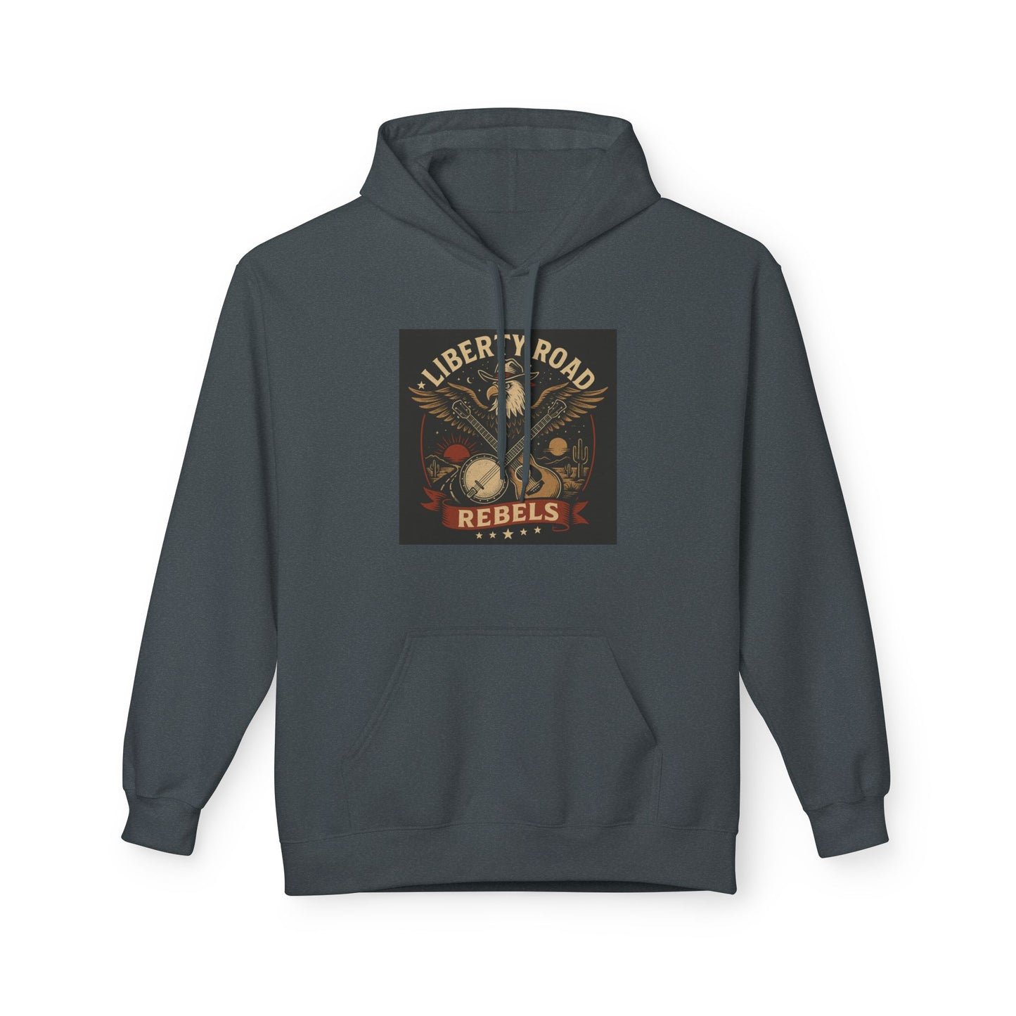 Liberty Road Rebels Vintage Americana Style Soft Fleece Hoodie