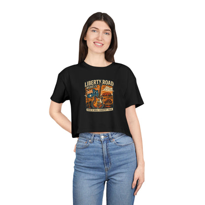 Liberty Road Rebels Boho Women's Crop Tee T-Shirt