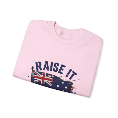 Raise It Respect It Australia Flag UniSex Crewneck Sweatshirt
