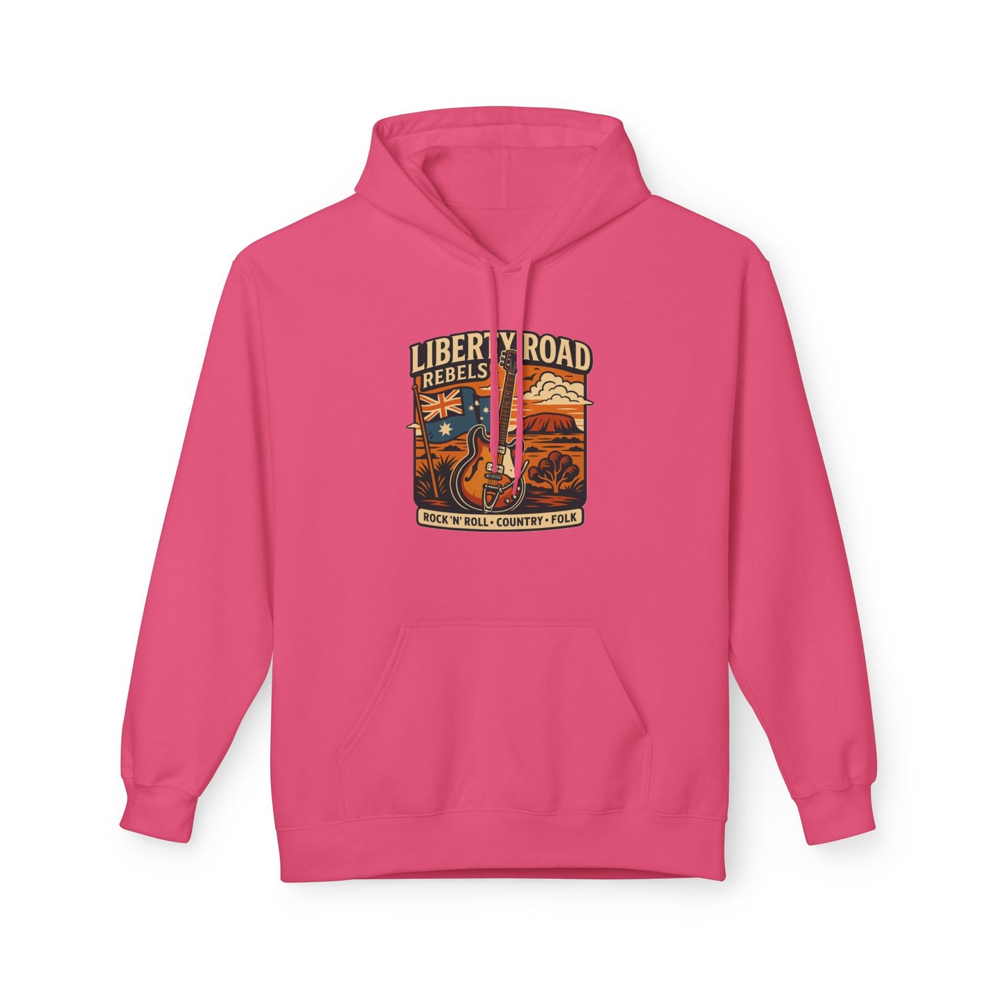 Liberty Road Rebels Vintage-Inspired Australiana Hoodie Cozy Sweatshirt