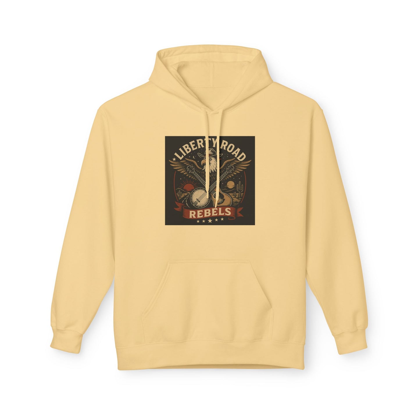 Liberty Road Rebels Vintage Americana Style Soft Fleece Hoodie