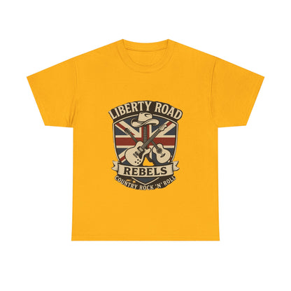 Liberty Road Rebels Britannia Rock 'n' Roll Rebels Tee Unisex Heavy Cotton T-Shirt