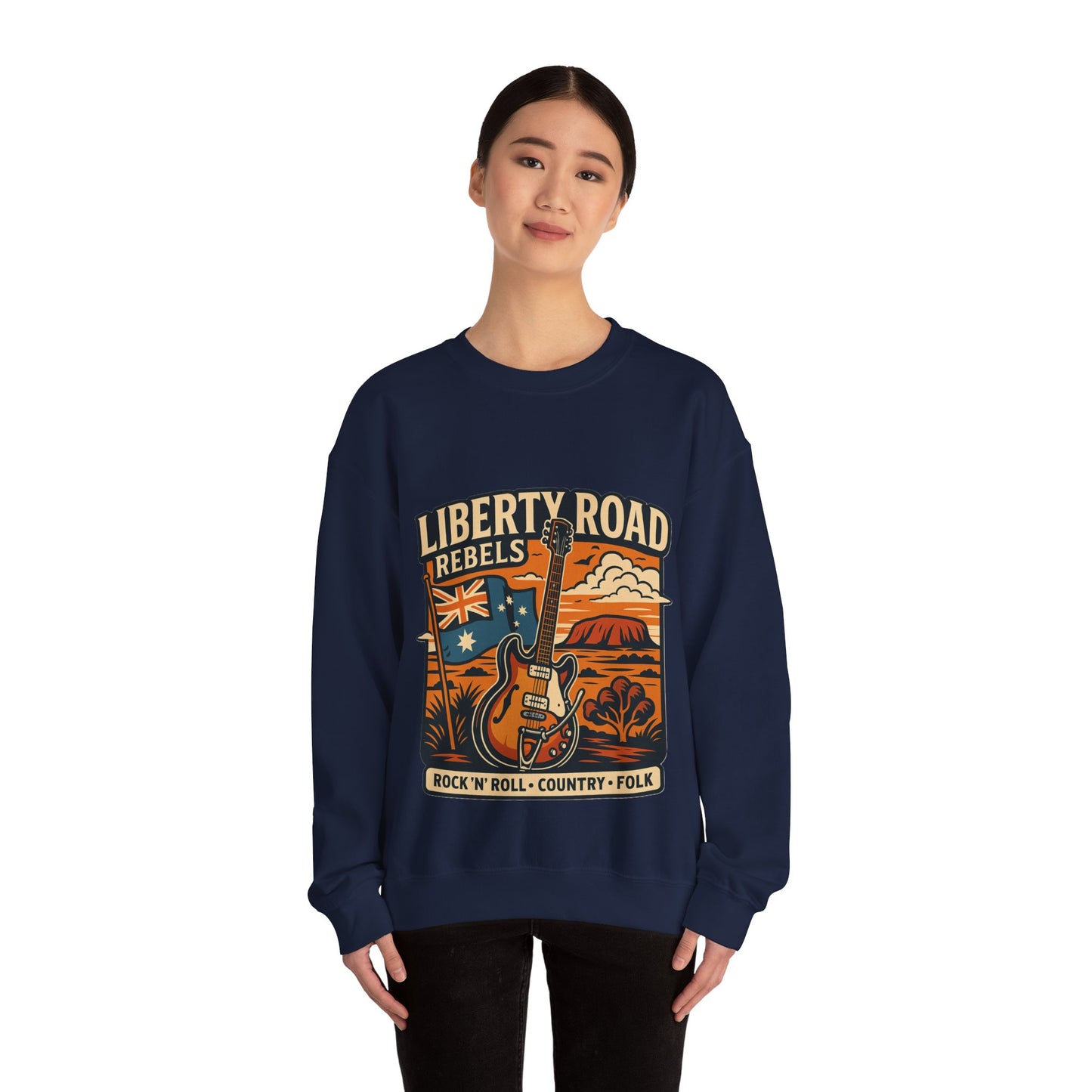 Liberty Road Rebels Australiana Cozy Crewneck Sweatshirt