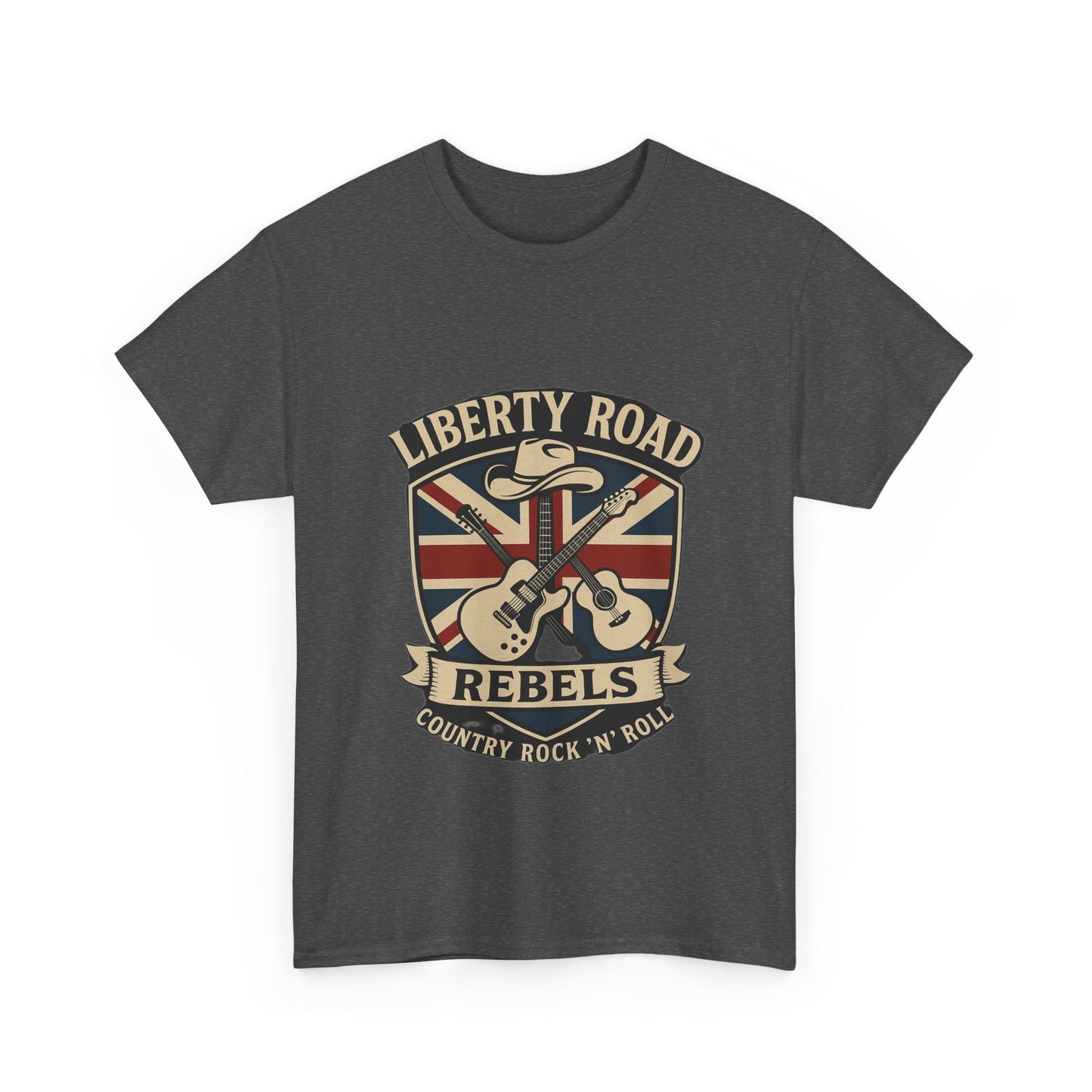 Liberty Road Rebels Britannia Rock 'n' Roll Rebels Tee Unisex Heavy Cotton T-Shirt