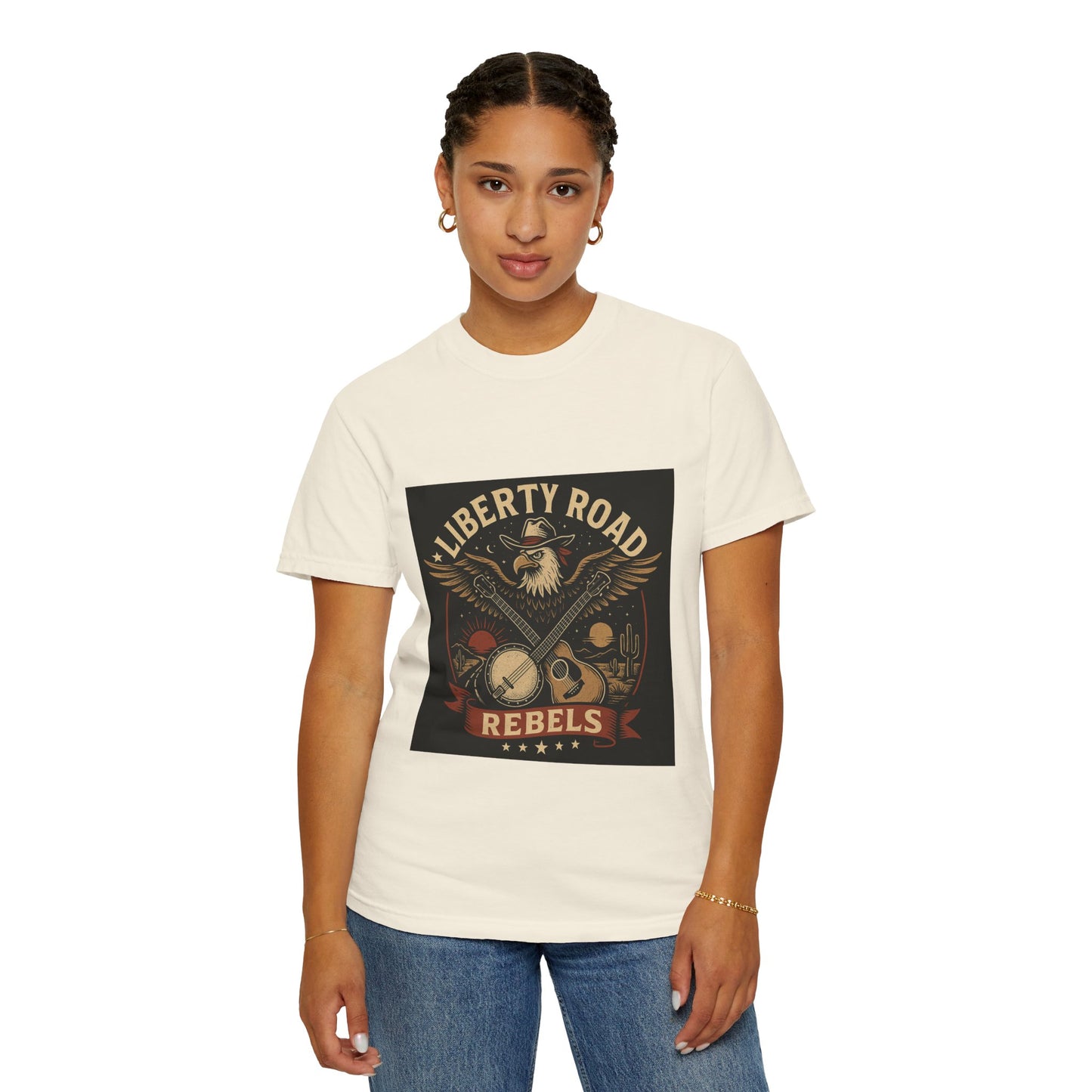 Liberty Road Rebels Vintage Americana Style Tee T-Shirt