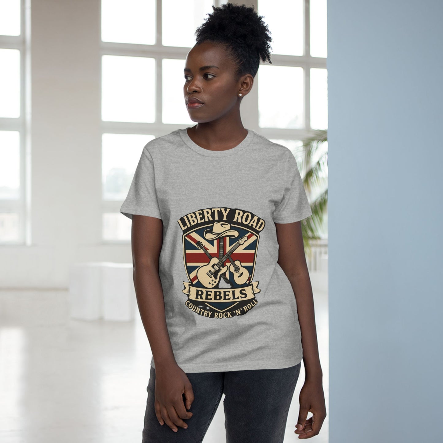 Liberty Road Rebels Britannia Rock 'n' Roll Tee Women's Graphic T-Shirt