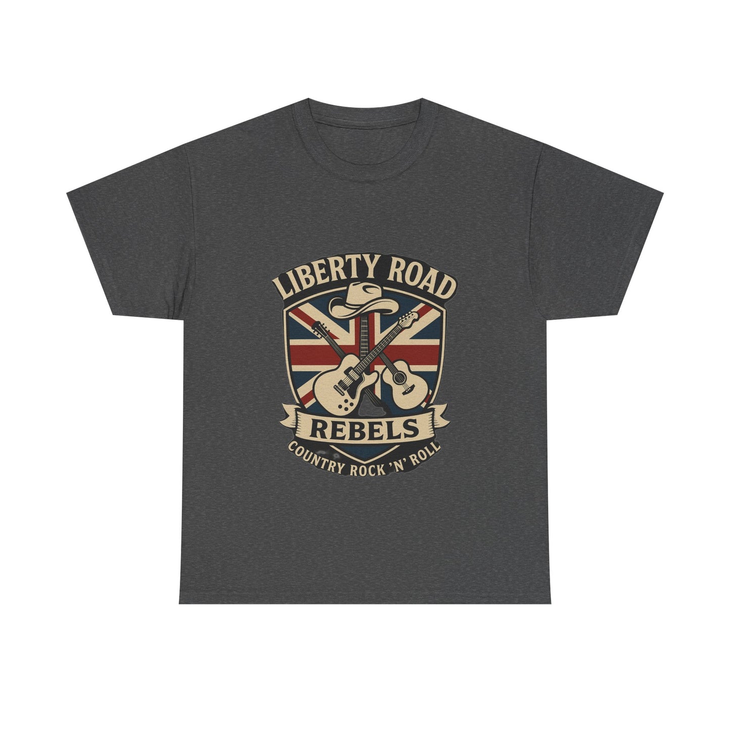 Liberty Road Rebels Britannia Rock 'n' Roll Rebels Tee Unisex Heavy Cotton T-Shirt