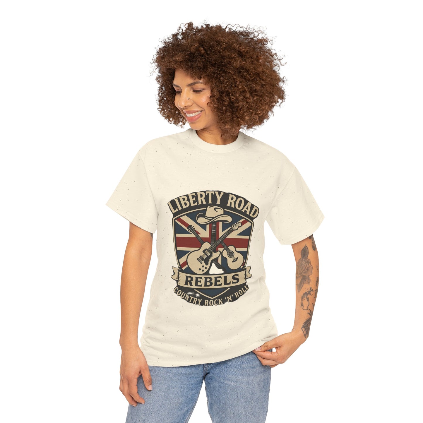 Liberty Road Rebels Britannia Rock 'n' Roll Rebels Tee Unisex Heavy Cotton T-Shirt
