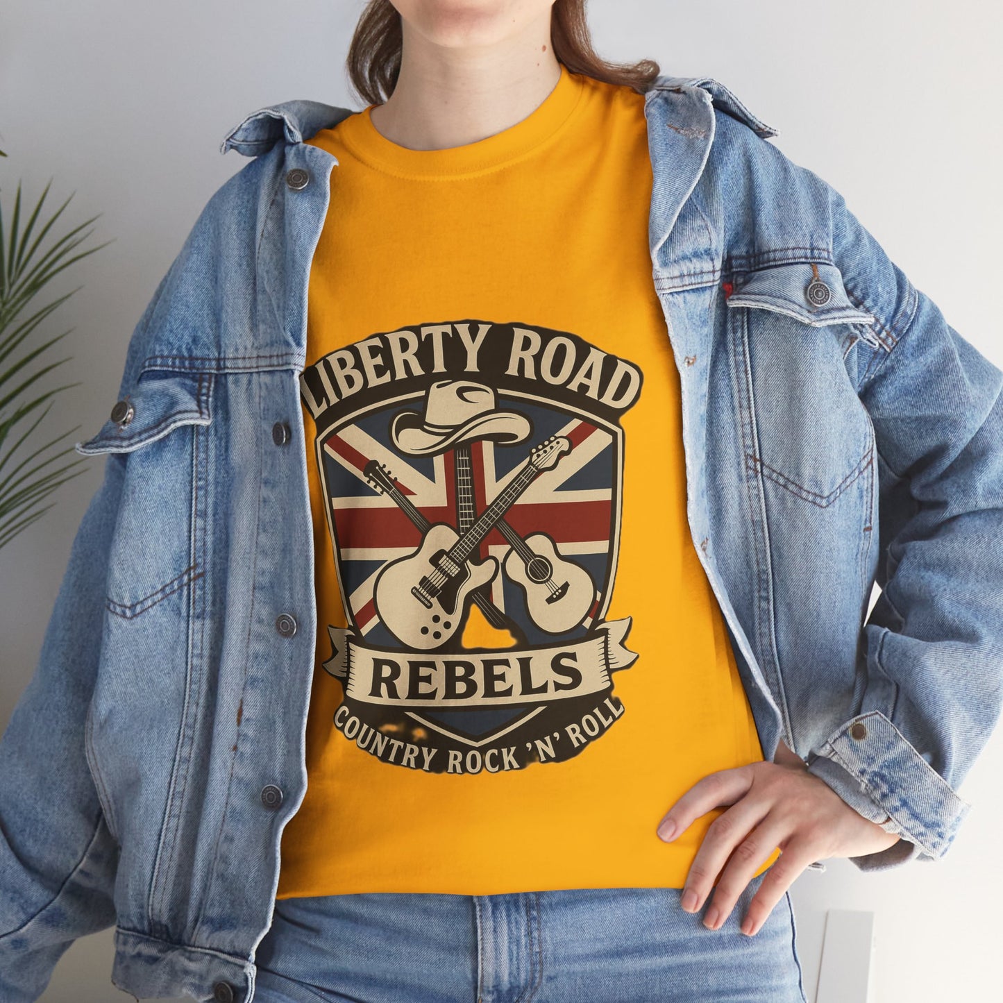Liberty Road Rebels Britannia Rock 'n' Roll Rebels Tee Unisex Heavy Cotton T-Shirt