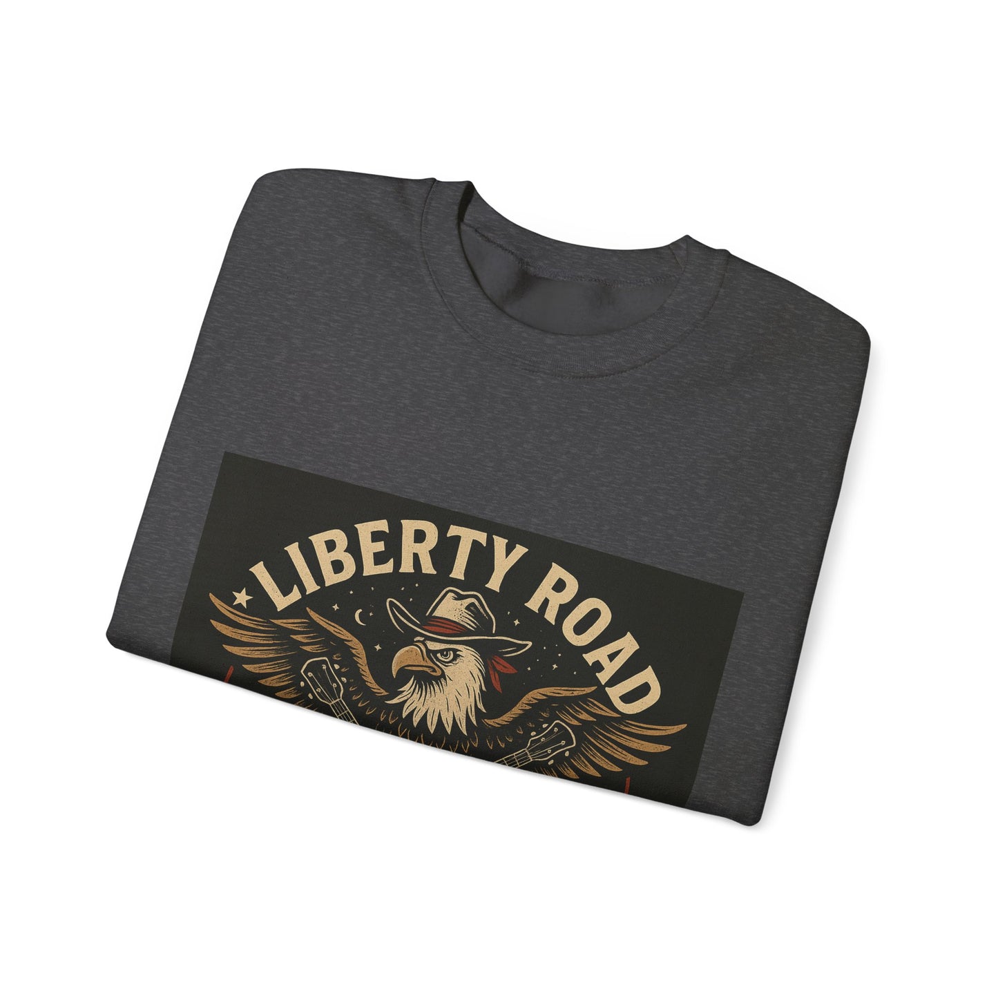 Liberty Road Rebels Vintage Americana Style Crewneck Sweatshirt