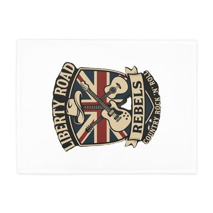 Liberty Road Rebels Britannia Rock 'n' Roll Plush Fleece Throw Blanket