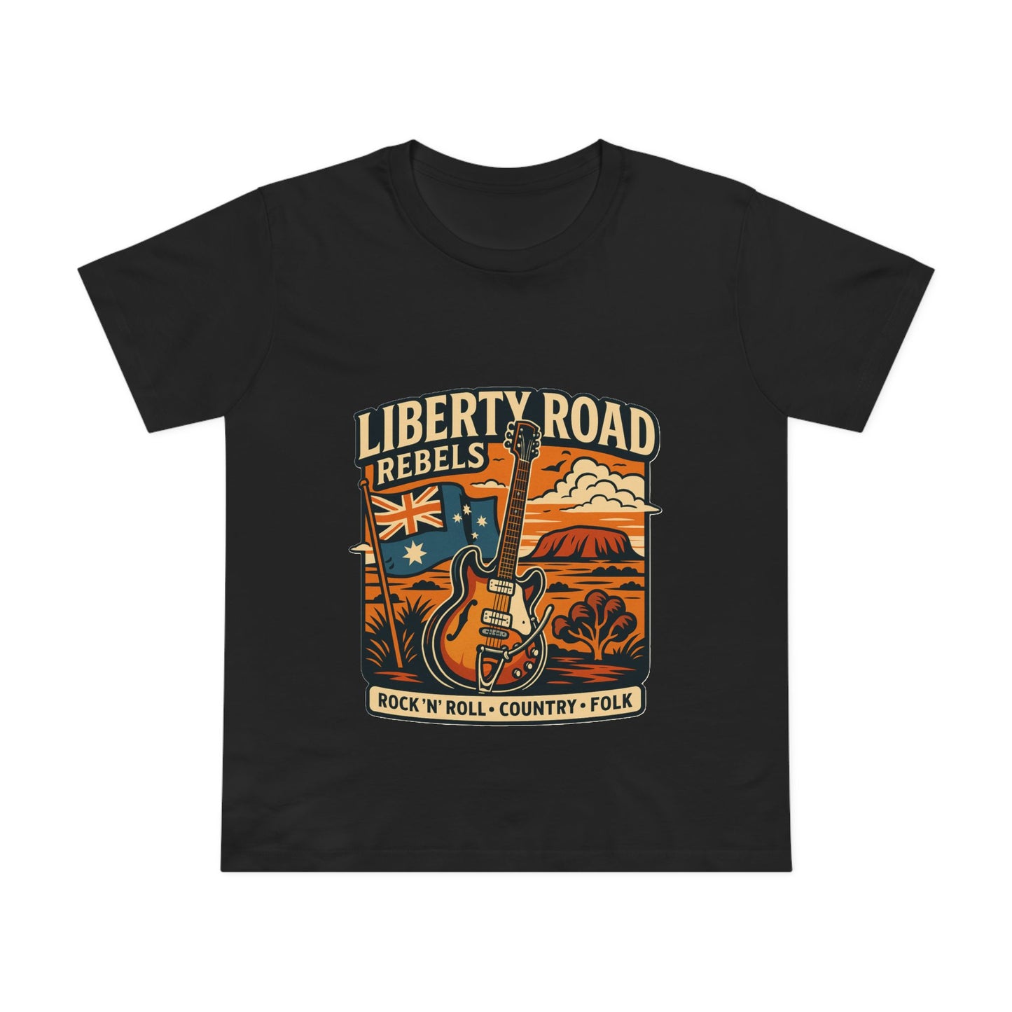 Liberty Road Rebels Vintage Australiana Rock 'n' Roll Tee T-Shirt
