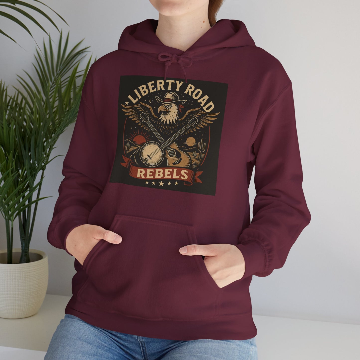 Liberty Road Rebels Vintage Americana Style Sweatshirt Unisex Hoodie