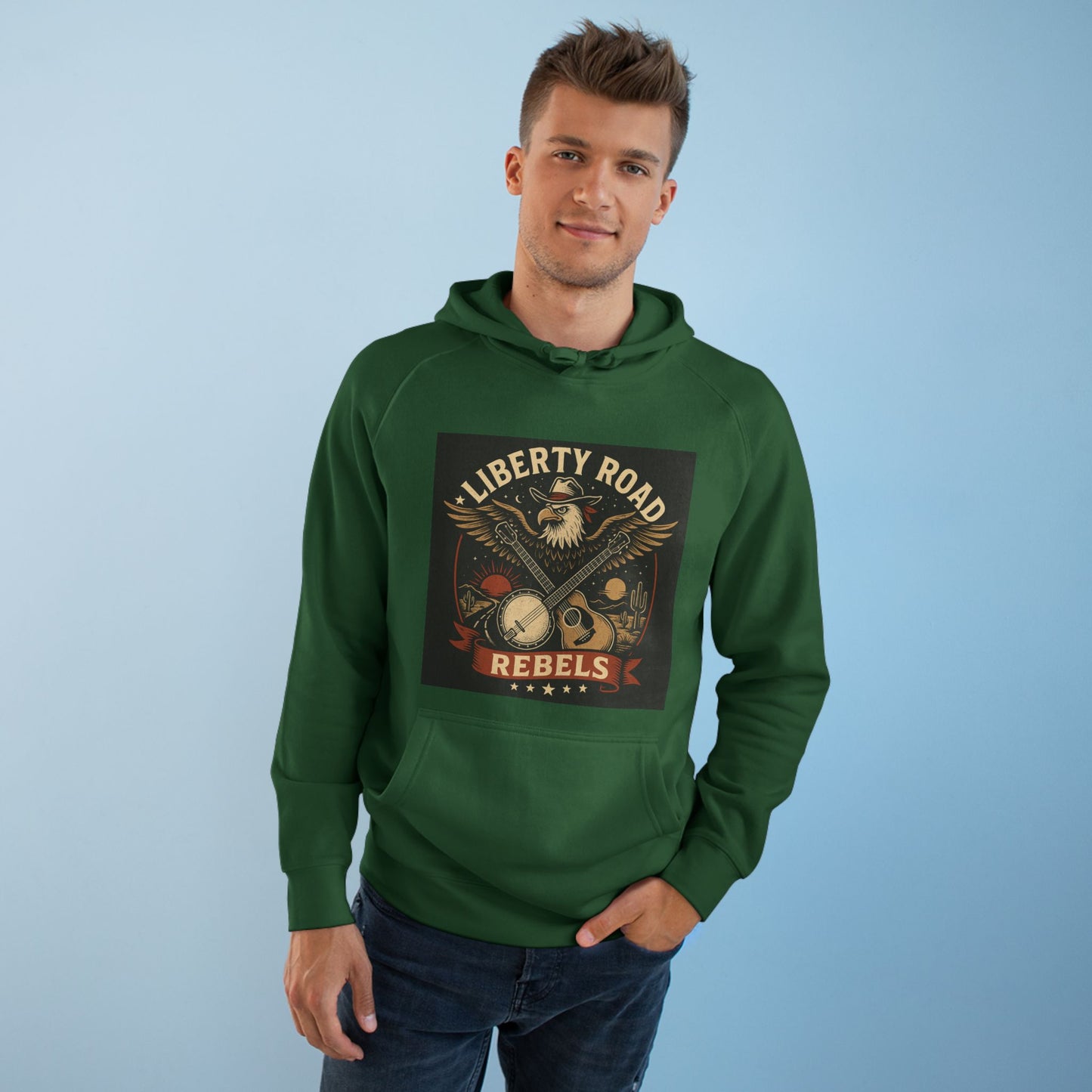 Liberty Road Rebels Vintage Americana Style Hoodie Unisex Sweatshirt