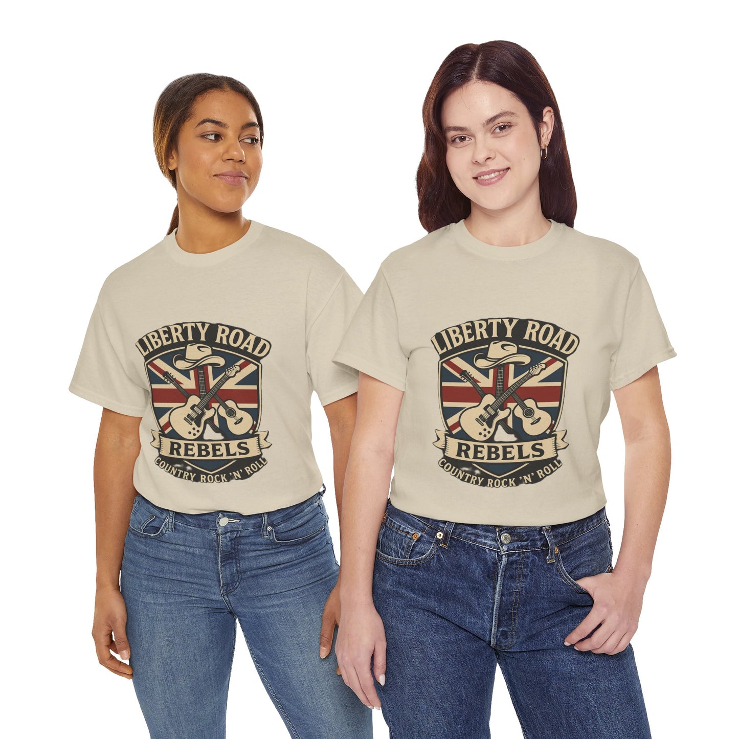 Liberty Road Rebels Britannia Rock 'n' Roll Rebels Tee Unisex Heavy Cotton T-Shirt