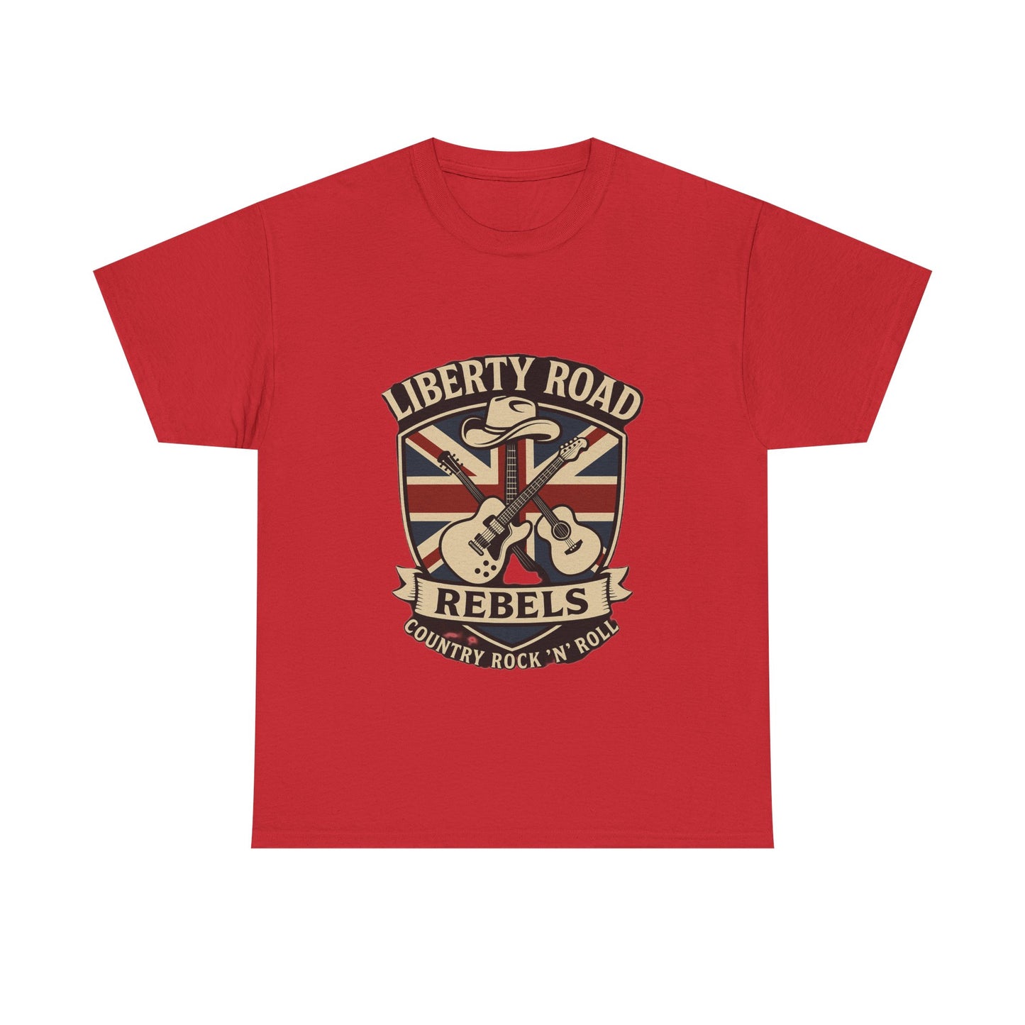 Liberty Road Rebels Britannia Rock 'n' Roll Rebels Tee Unisex Heavy Cotton T-Shirt