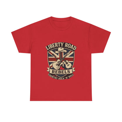 Liberty Road Rebels Britannia Rock 'n' Roll Rebels Tee Unisex Heavy Cotton T-Shirt