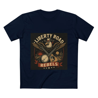 Liberty Road Rebels Vintage Americana Style Tee T-Shirt