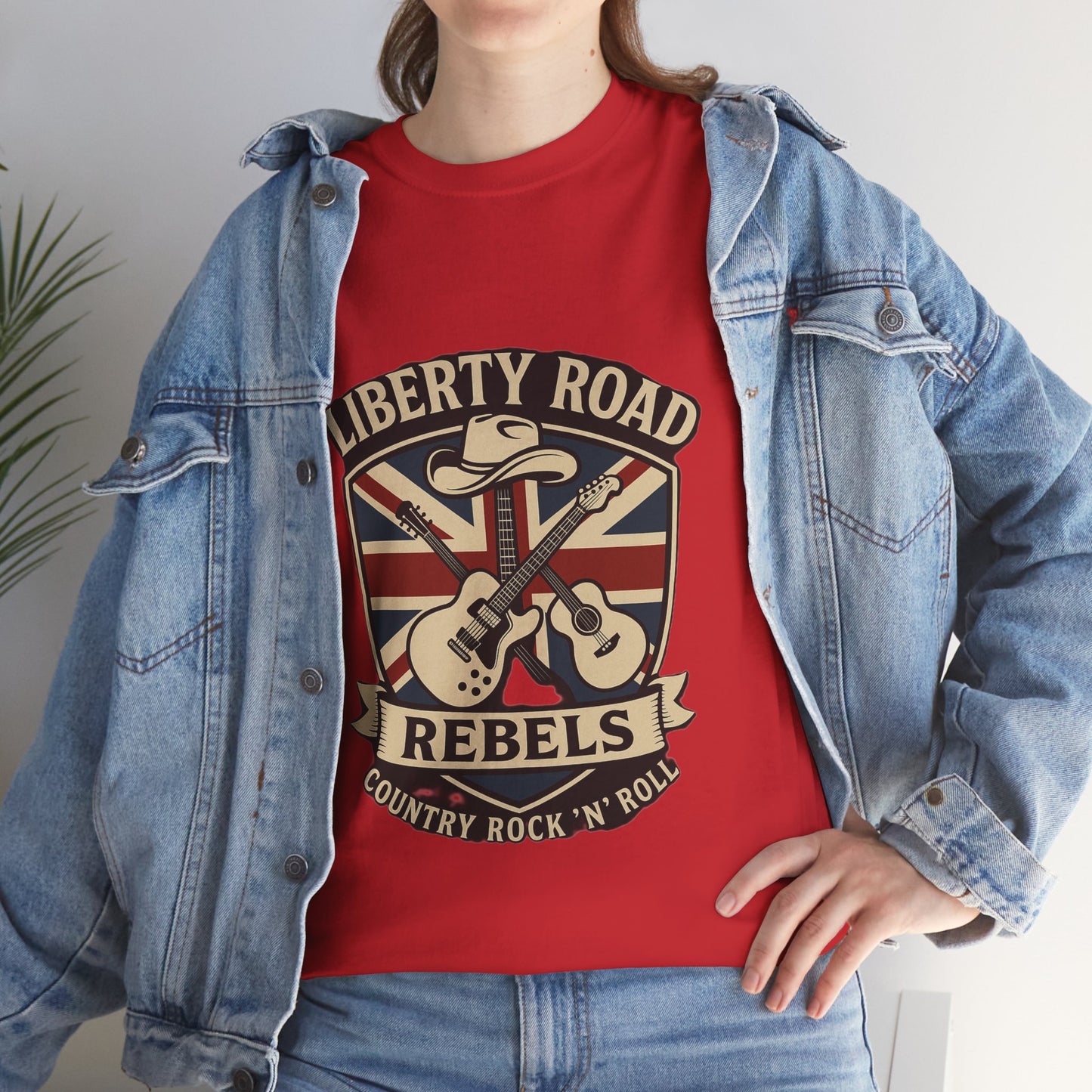 Liberty Road Rebels Britannia Rock 'n' Roll Rebels Tee Unisex Heavy Cotton T-Shirt