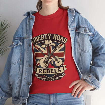 Liberty Road Rebels Britannia Rock 'n' Roll Rebels Tee Unisex Heavy Cotton T-Shirt