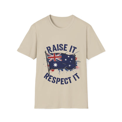 Raise It Respect It Australia Flag Unisex T-Shirt Tee