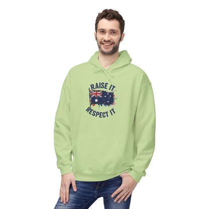 Unisex Raise It Respect It Australian Flag Hoodie