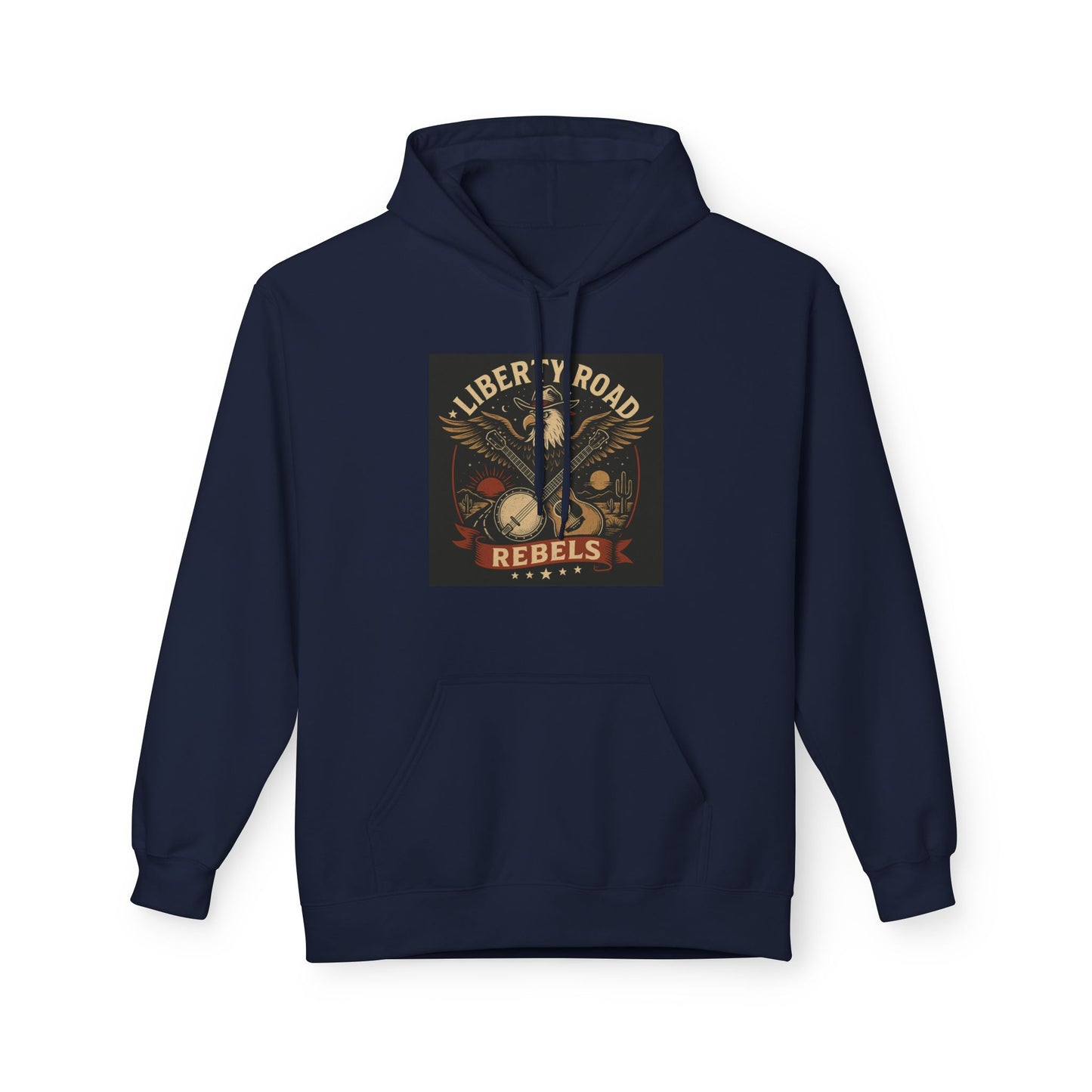 Liberty Road Rebels Vintage Americana Style Soft Fleece Hoodie