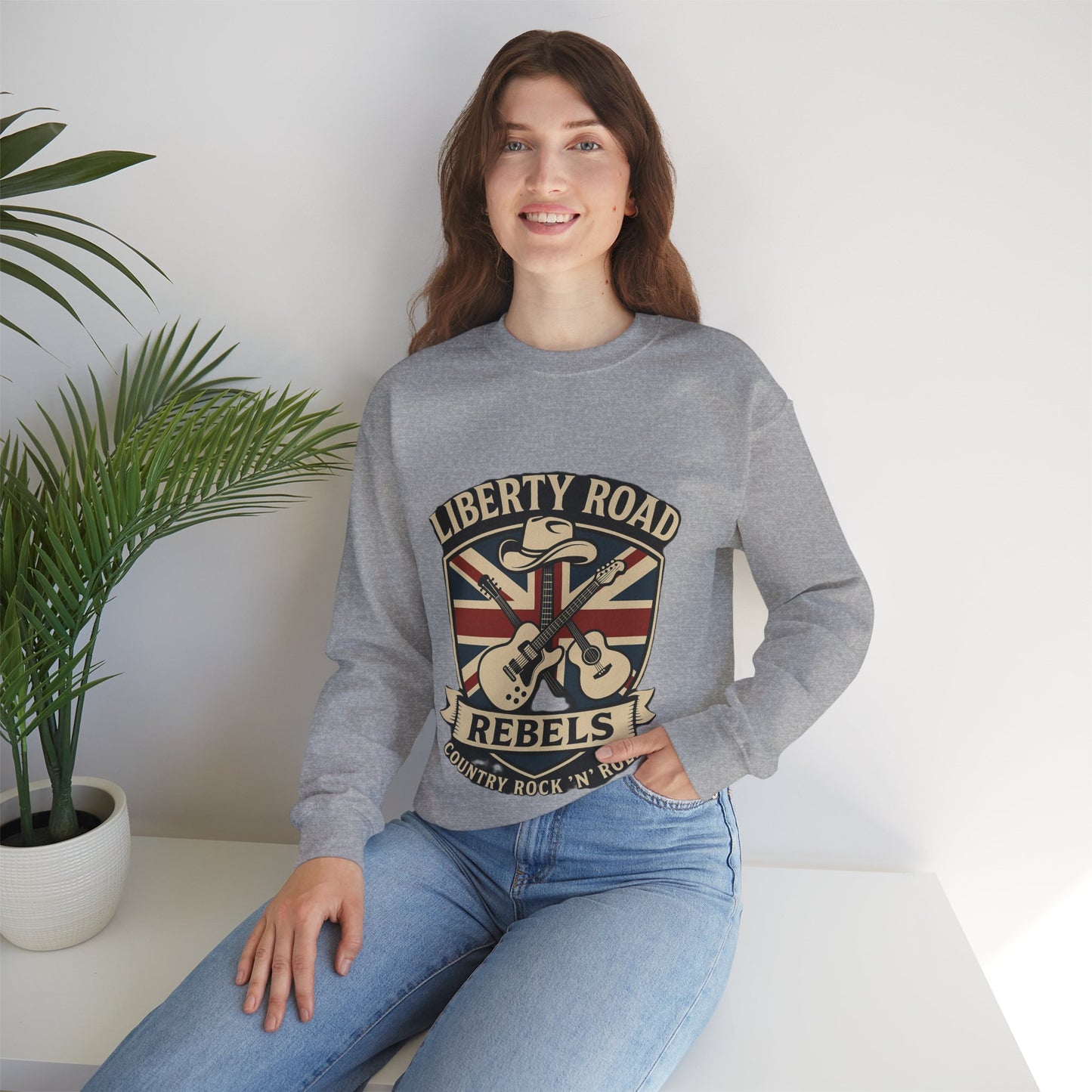 Liberty Road Rebels Britannia Sweatshirt Unisex Crewneck Longsleeve T-Shirt