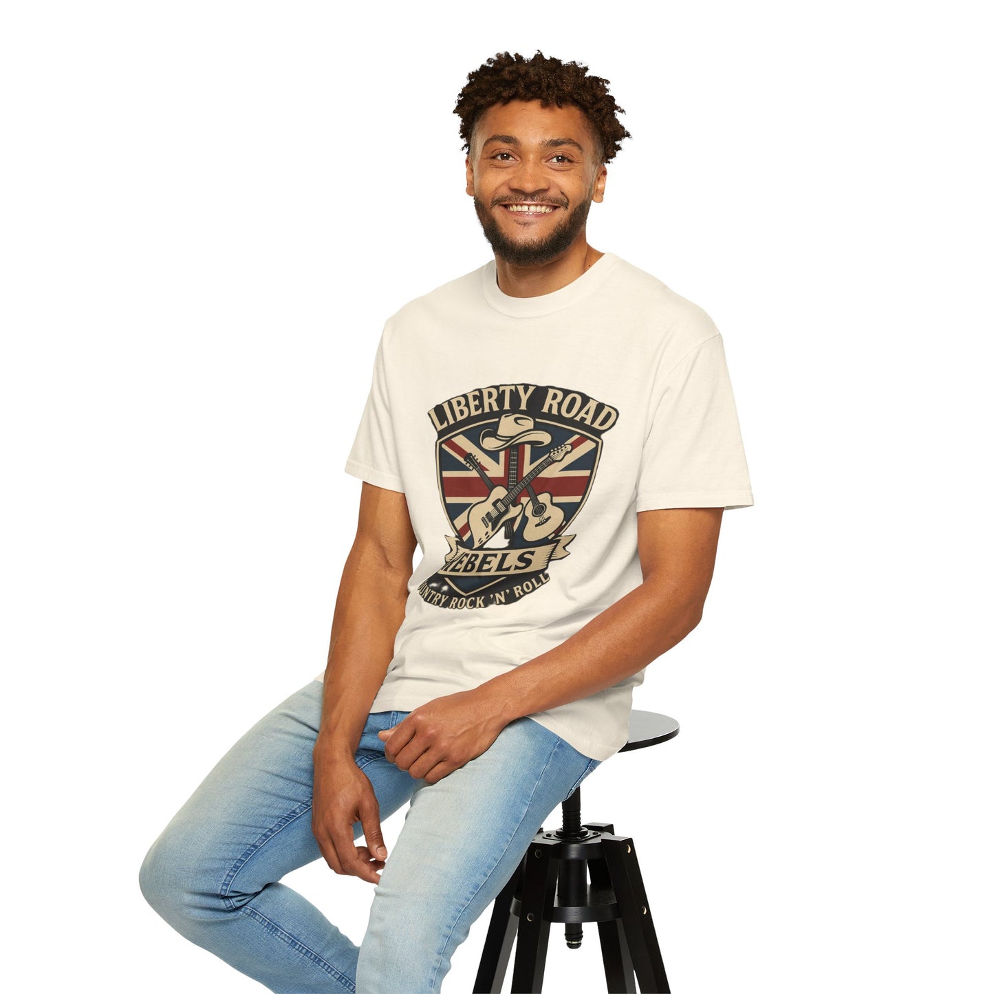 Liberty Road Rebels Britannia Rock 'N' Roll T-Shirt Vintage Style Tee