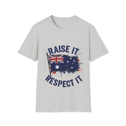 Raise It Respect It Australia Flag Unisex T-Shirt Tee