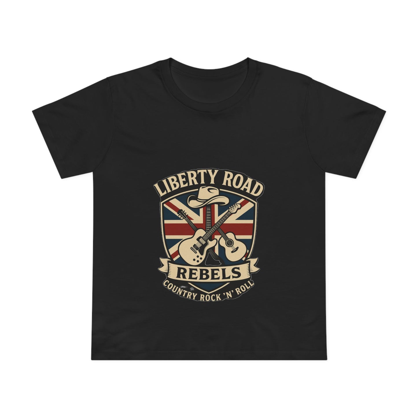 Liberty Road Rebels Britannia Rock 'n' Roll Tee Women's Graphic T-Shirt
