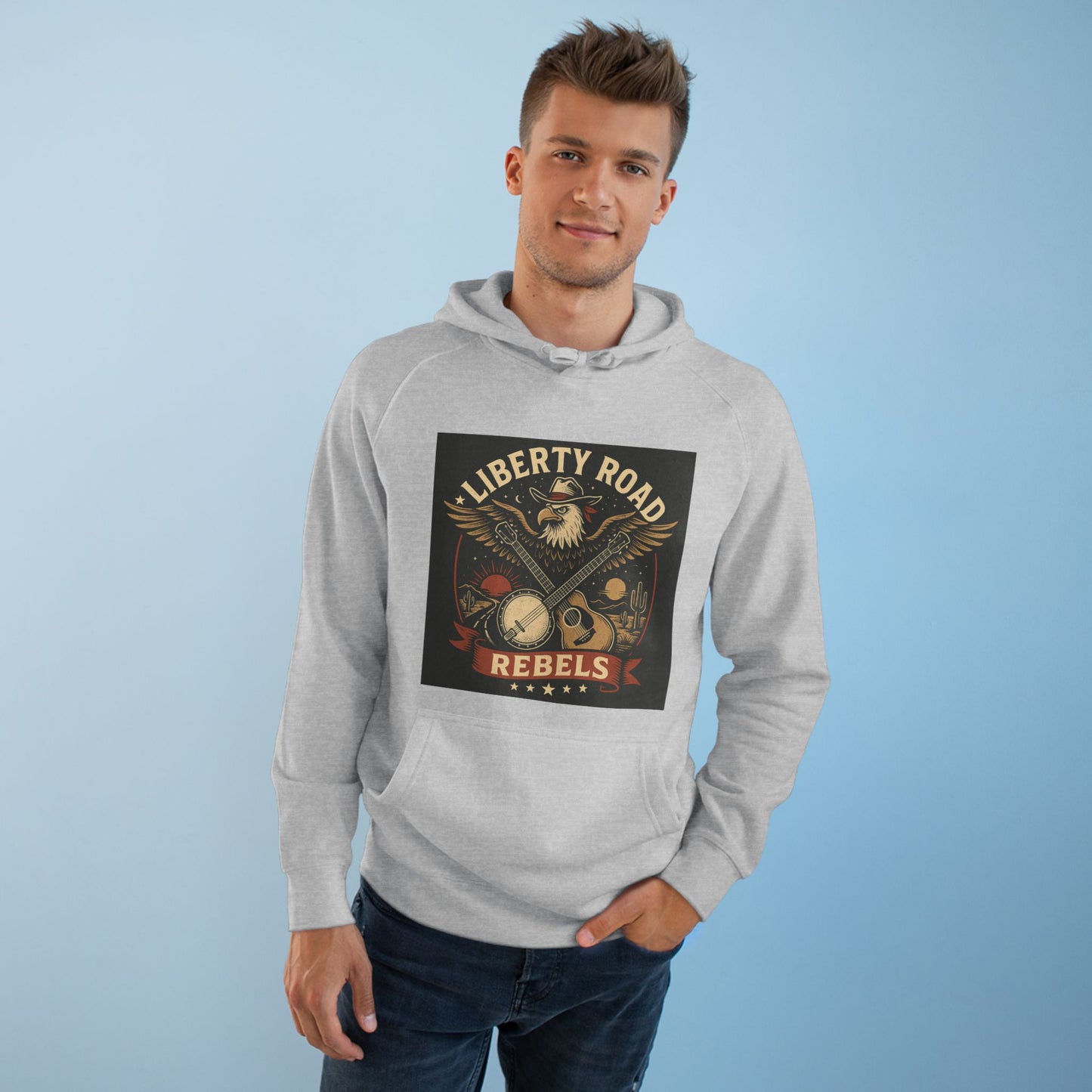 Liberty Road Rebels Vintage Americana Style Hoodie Unisex Sweatshirt