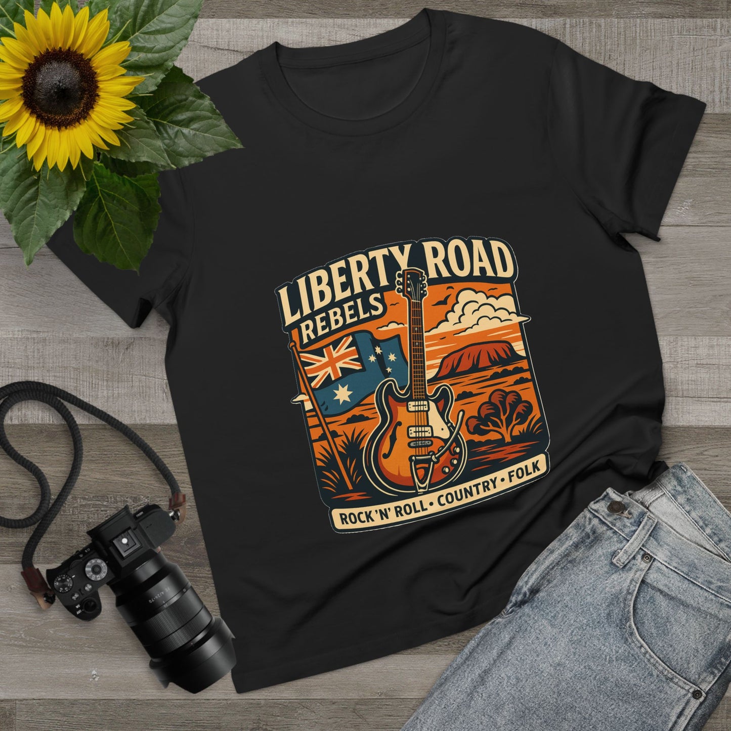 Liberty Road Rebels Vintage Australiana Rock 'n' Roll Tee T-Shirt