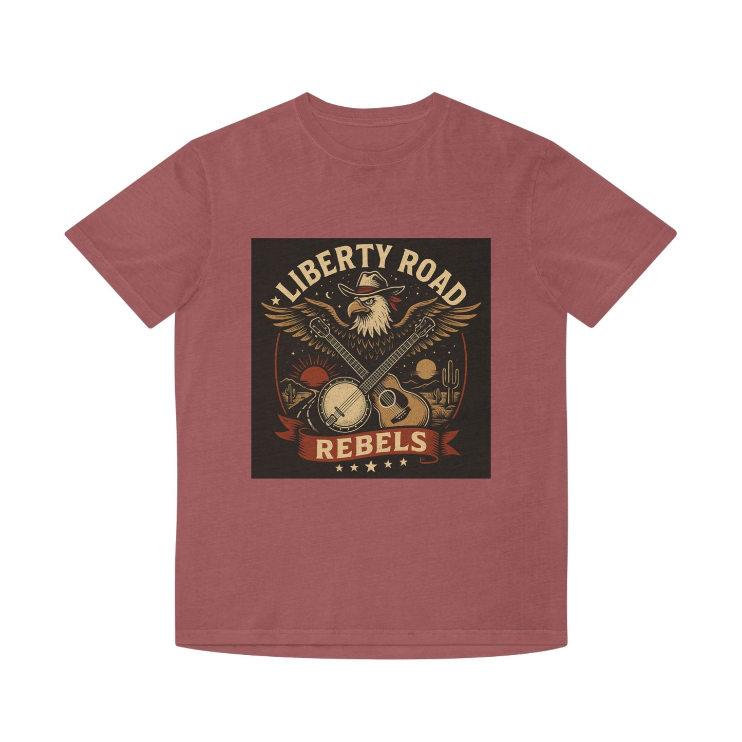 Liberty Road Rebels Vintage Americana Style Unisex Faded Tee T-Shirt