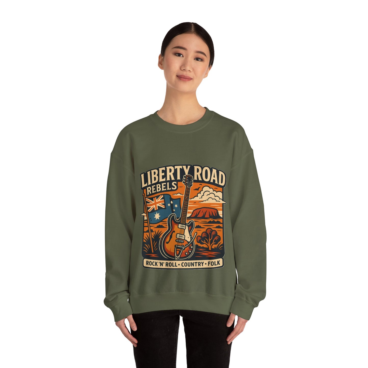 Liberty Road Rebels Australiana Cozy Crewneck Sweatshirt