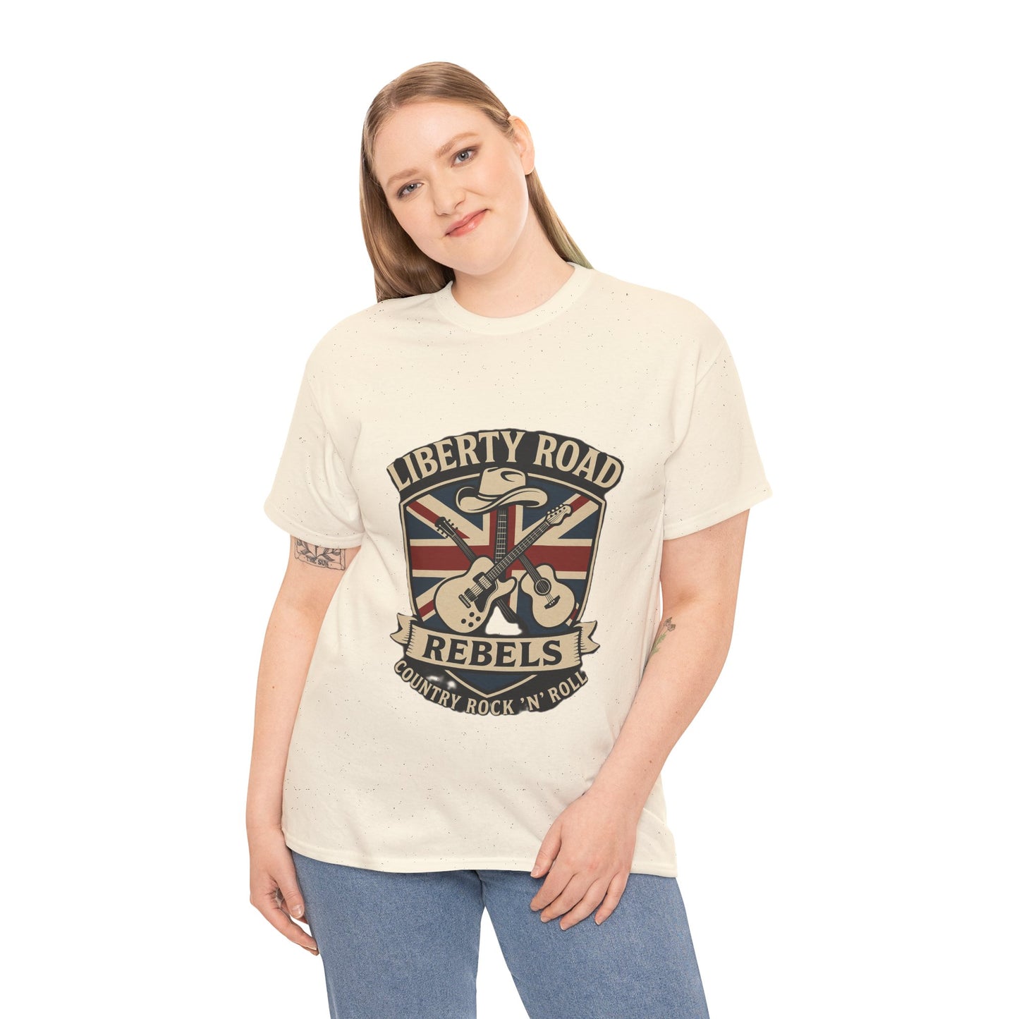 Liberty Road Rebels Britannia Rock 'n' Roll Rebels Tee Unisex Heavy Cotton T-Shirt