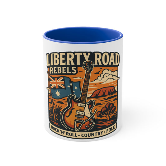 Liberty Road Rebels Australiana Colorful Accent Coffee Mug