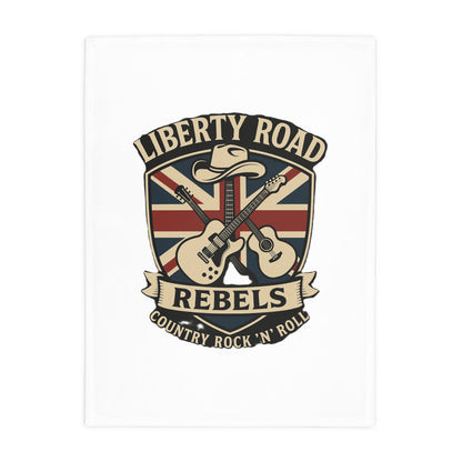 Liberty Road Rebels Britannia Rock 'n' Roll Plush Fleece Throw Blanket
