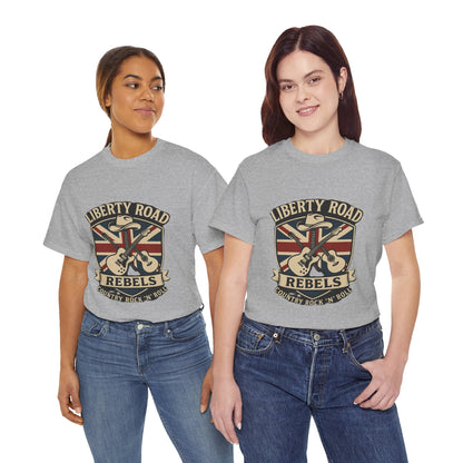 Liberty Road Rebels Britannia Rock 'n' Roll Rebels Tee Unisex Heavy Cotton T-Shirt