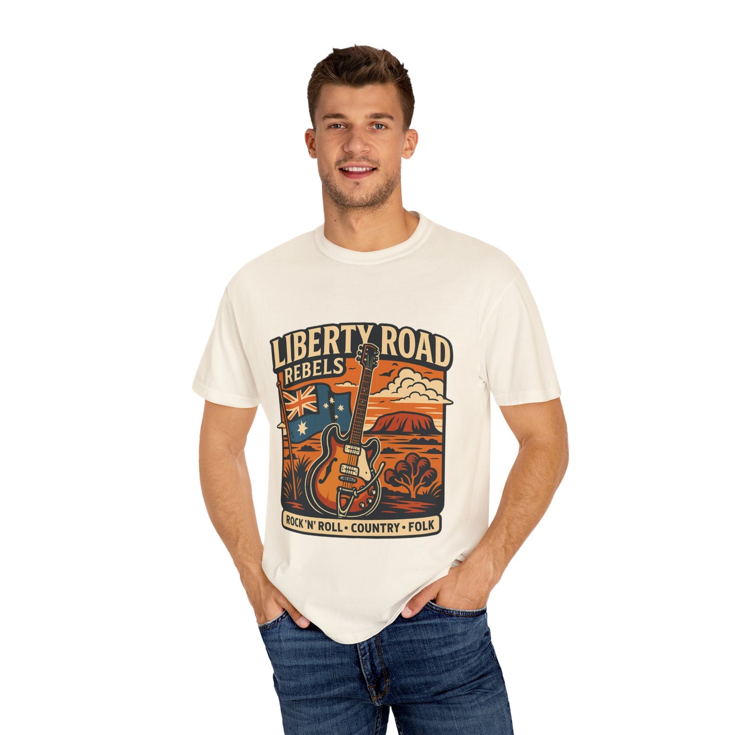 Liberty Road Rebels Australiana Unisex Garment-Dyed T-shirt