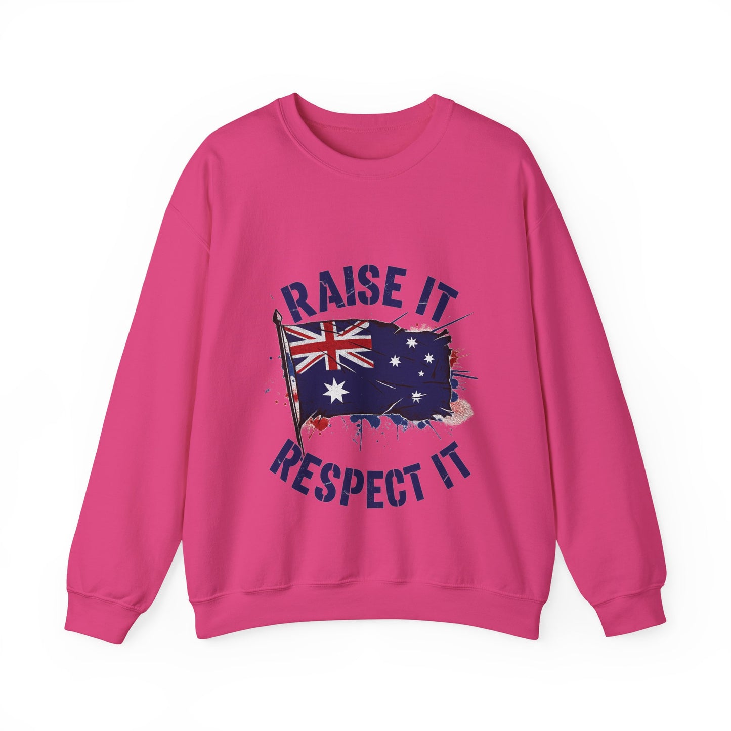 Raise It Respect It Australia Flag UniSex Crewneck Sweatshirt