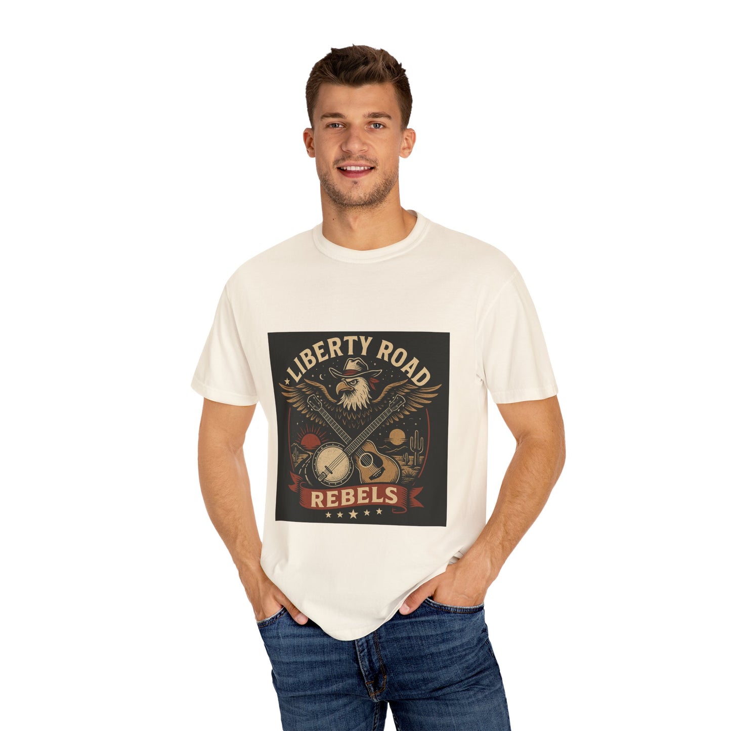 Liberty Road Rebels Vintage Americana Style Tee T-Shirt