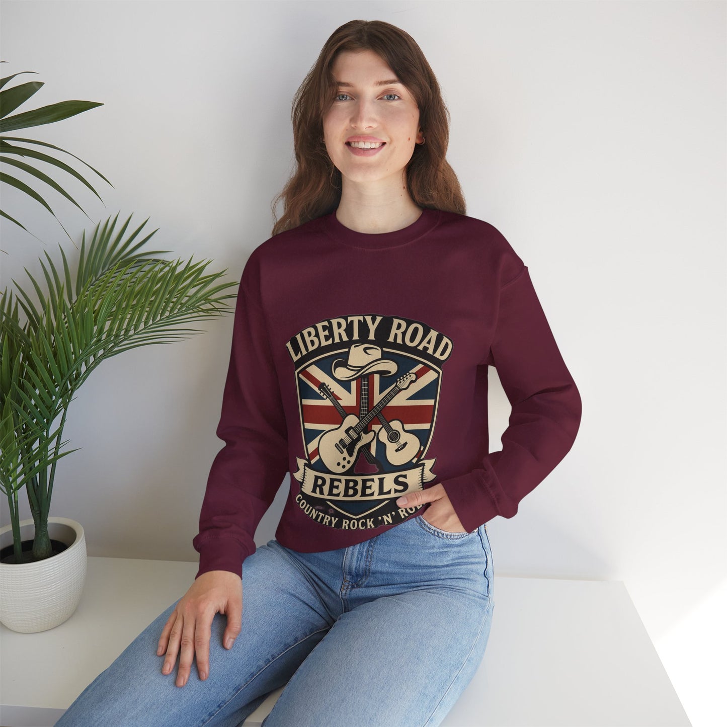 Liberty Road Rebels Britannia Sweatshirt Unisex Crewneck Longsleeve T-Shirt