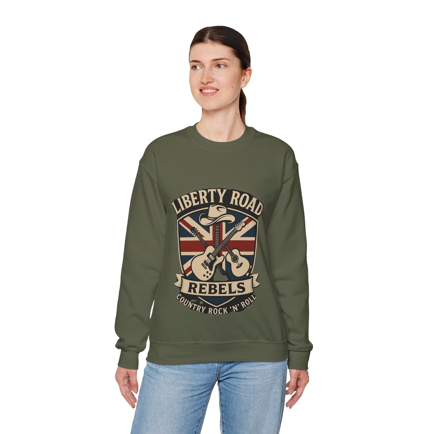 Liberty Road Rebels Britannia Sweatshirt Unisex Crewneck Longsleeve T-Shirt