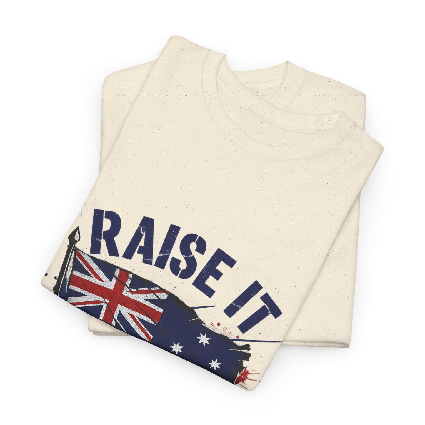 Raise It Respect It Australia Flag Unisex Graphic Tee Cotton T-Shirt
