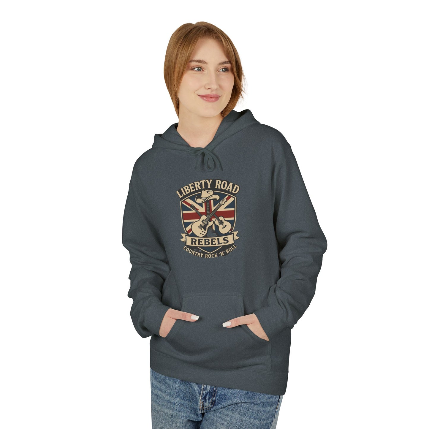 Liberty Road Rebels Britannia Fleece Hoodie Unisex Sweatshirt