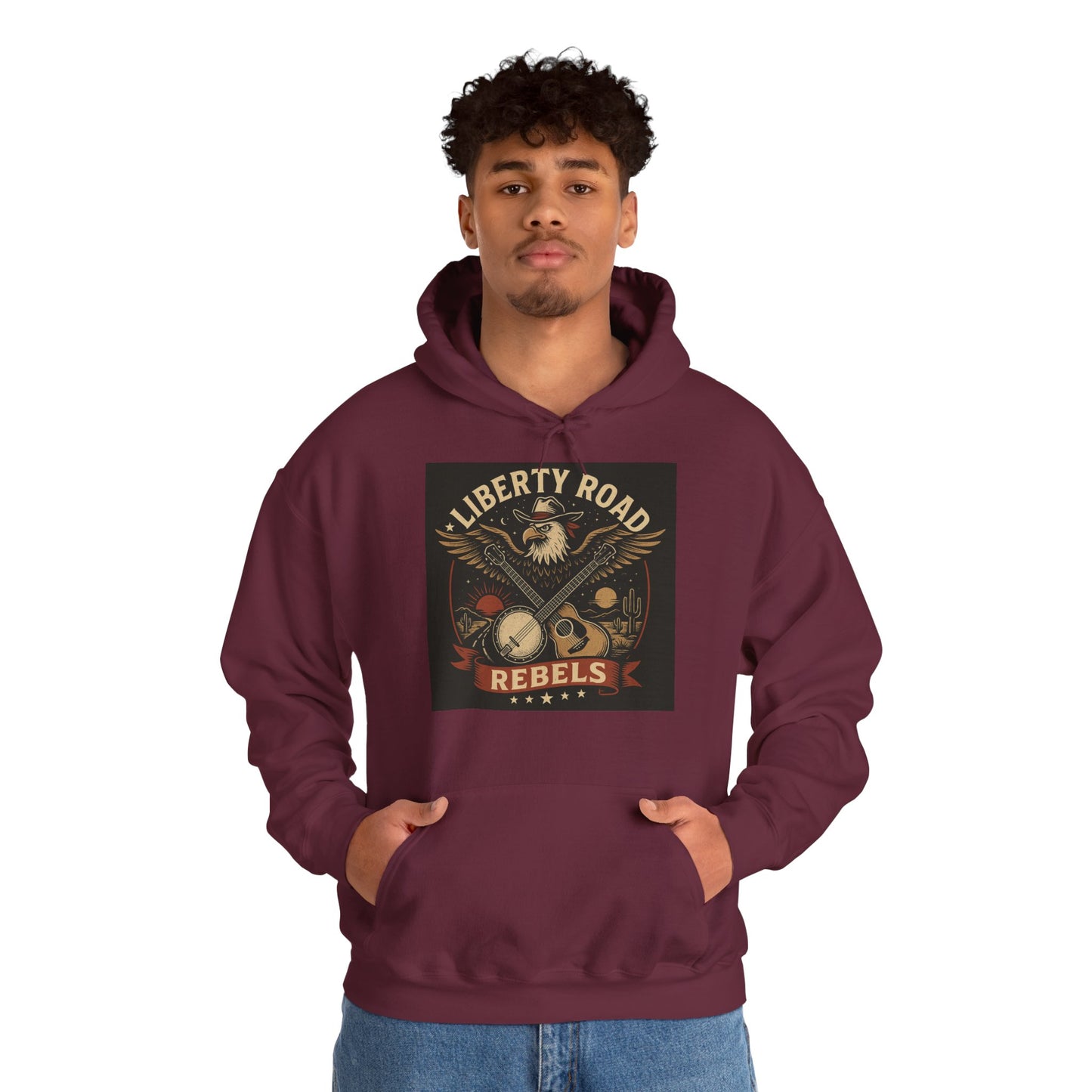 Liberty Road Rebels Vintage Americana Style Sweatshirt Unisex Hoodie