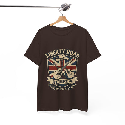 Liberty Road Rebels Britannia Rock 'n' Roll Rebels Tee Unisex Heavy Cotton T-Shirt