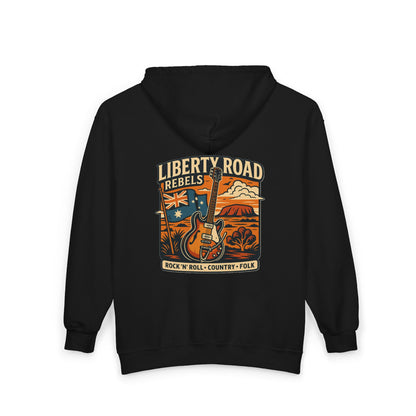Liberty Road Rebels Australiana Unisex Full Zip Hooded Sweatshirt Hoodie