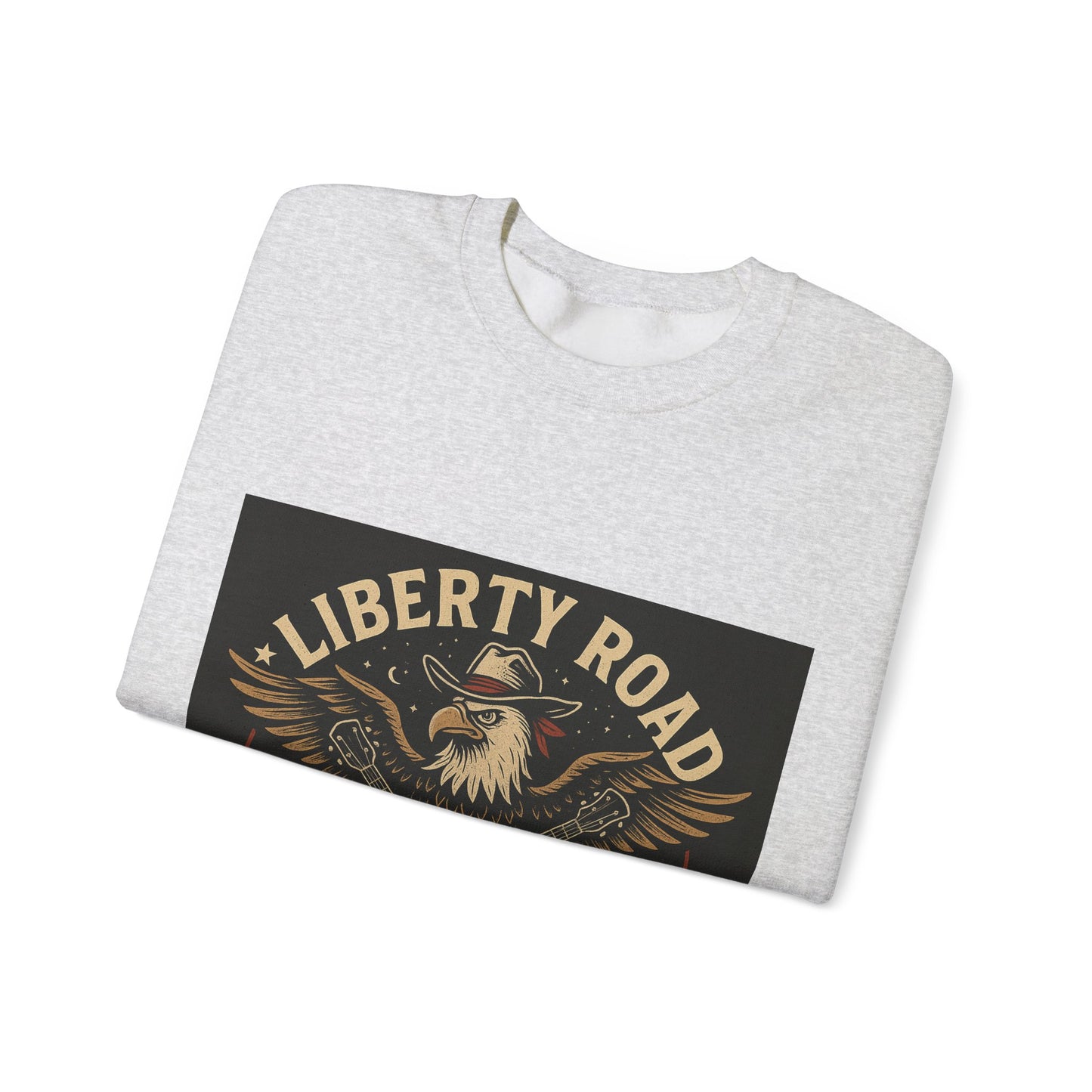 Liberty Road Rebels Vintage Americana Style Crewneck Sweatshirt
